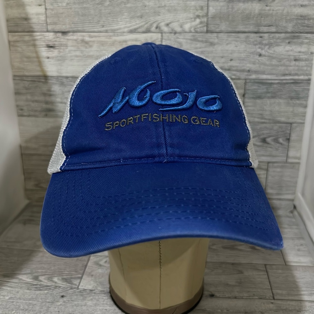 Mojo sports fishing gear blue baseball cap hat